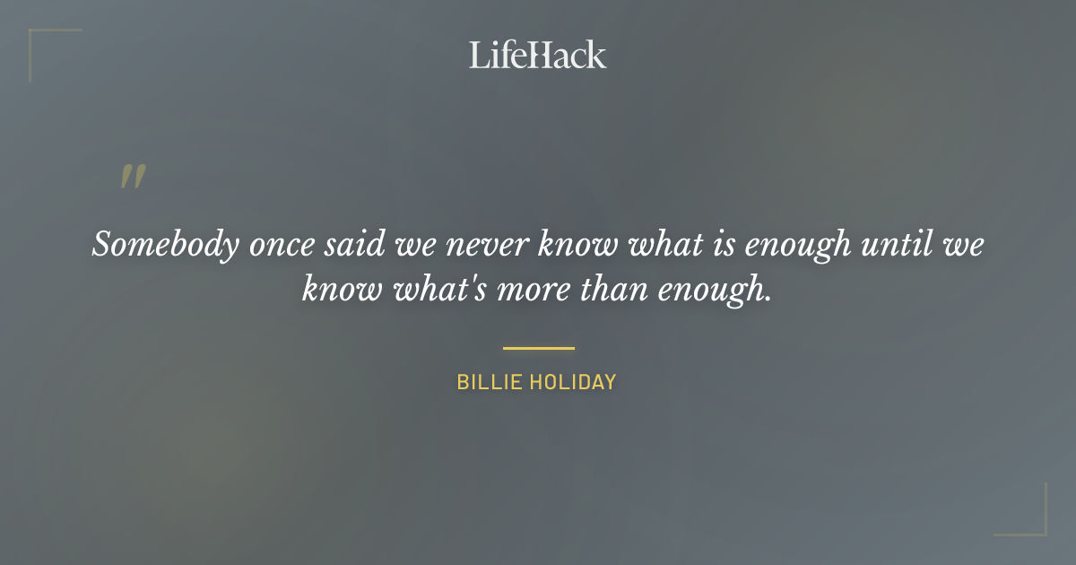 Quote by Billie Holiday