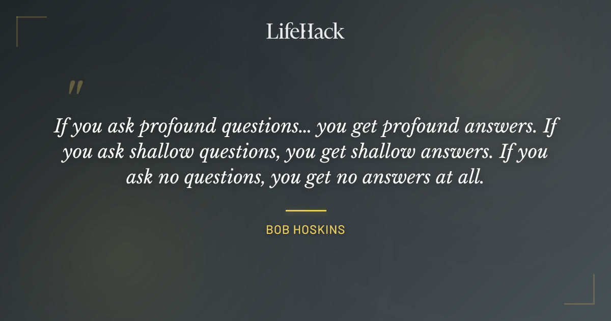Quote by Bob Hoskins