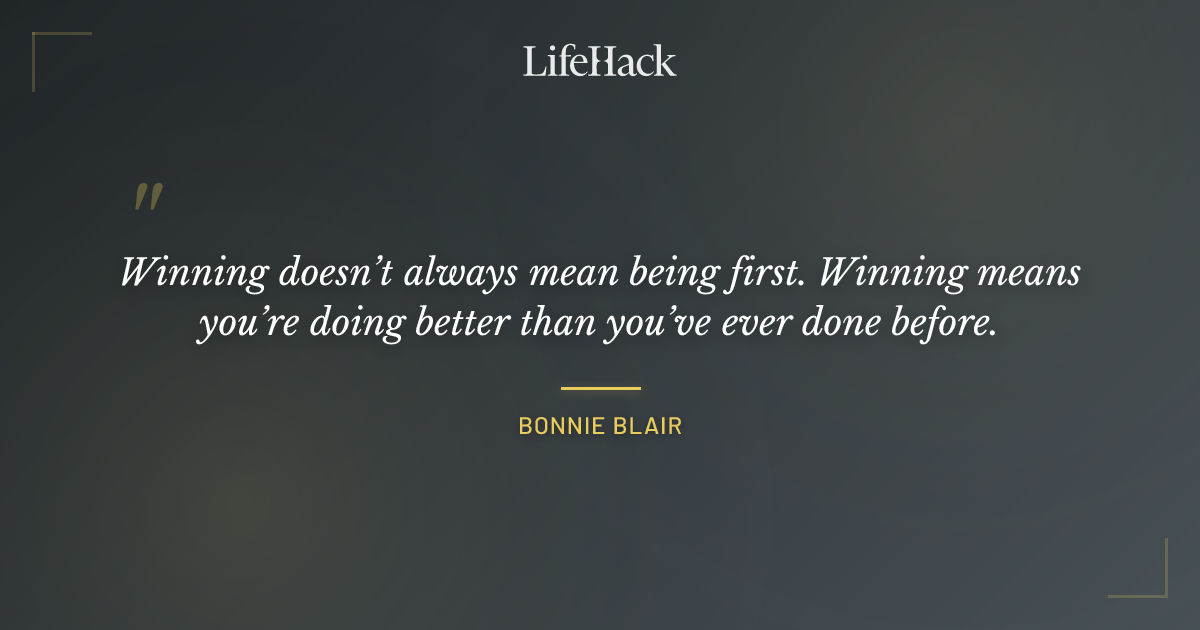 Quote by Bonnie Blair