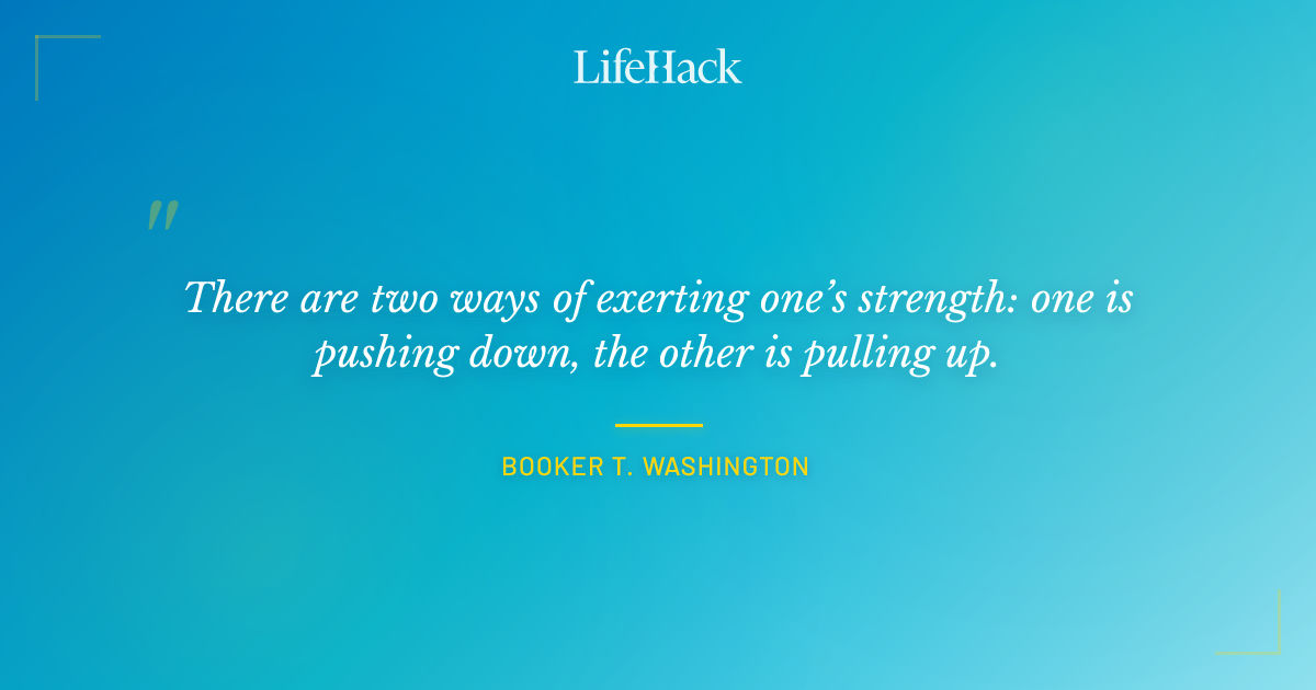 Quote by Booker T. Washington
