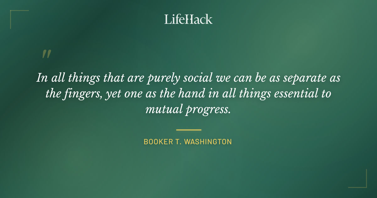 Quote by Booker T. Washington