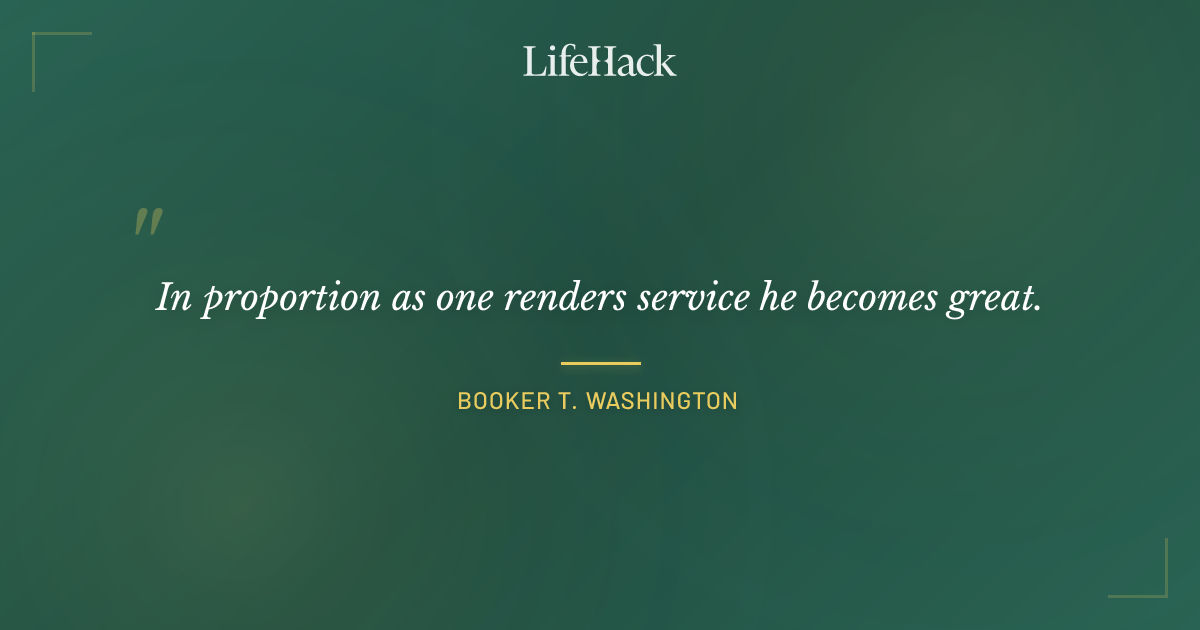 Quote by Booker T. Washington