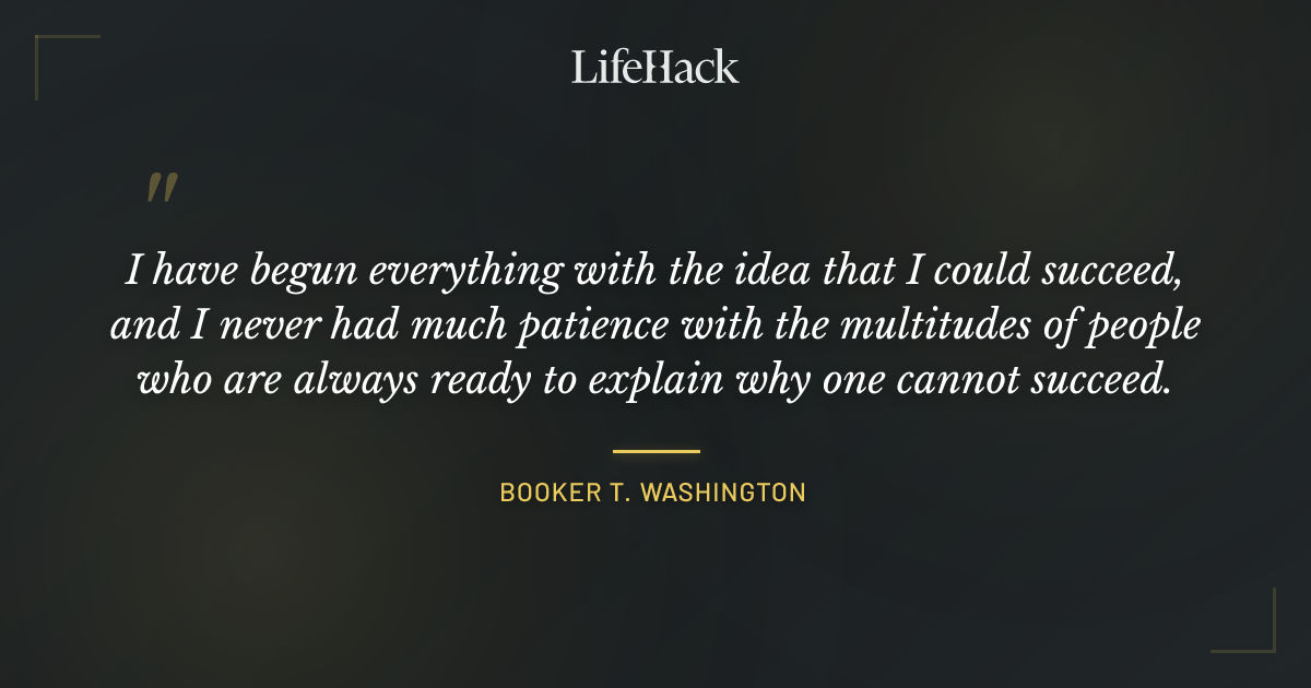 Quote by Booker T. Washington
