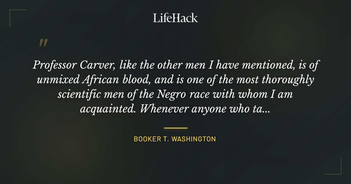 Quote by Booker T. Washington