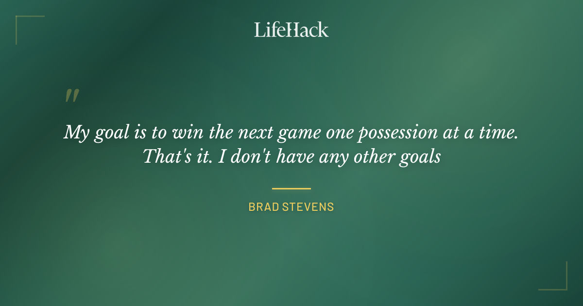 Quote by Brad Stevens