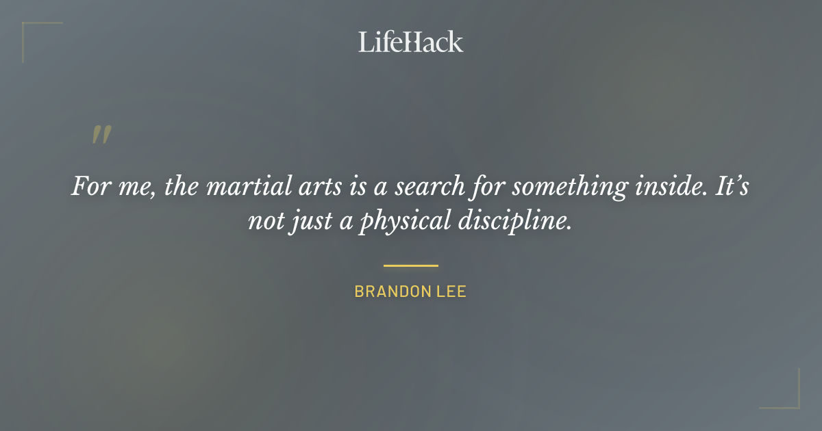 Quote by Brandon Lee