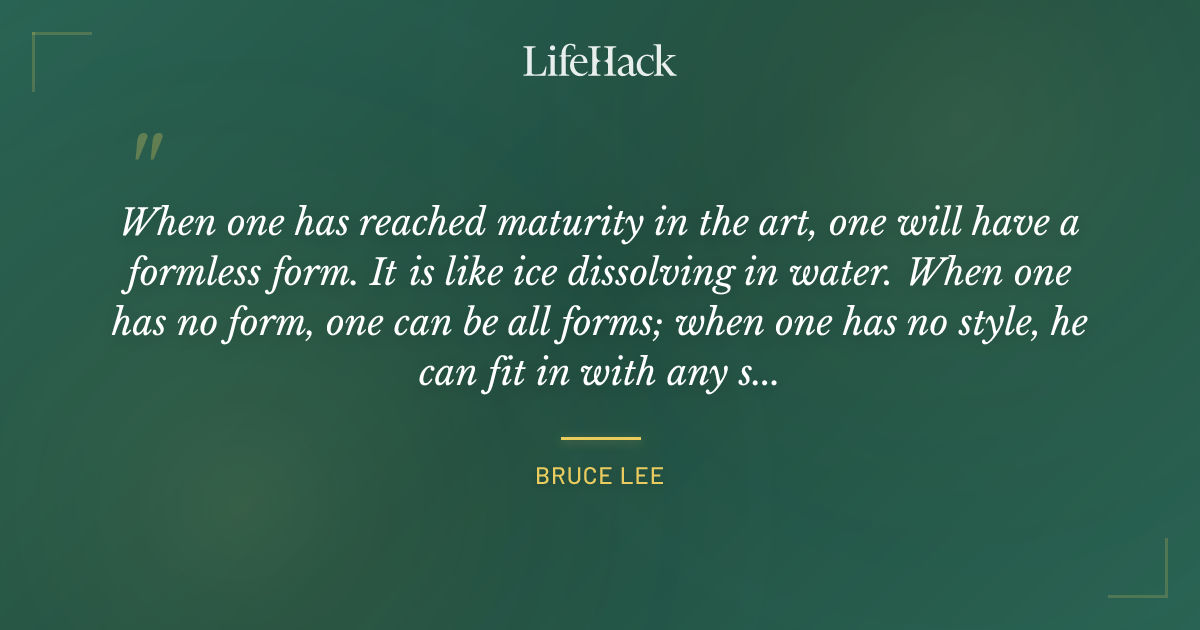 Quote by Bruce Lee