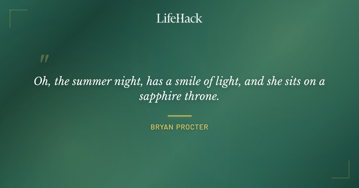 Quote by Bryan Procter