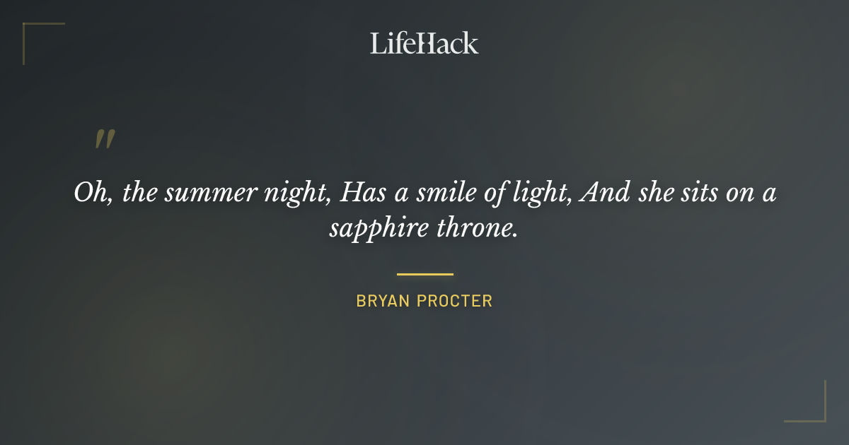 Quote by Bryan Procter