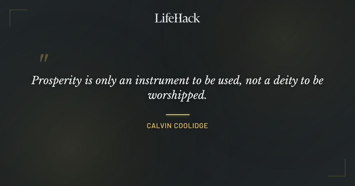 Quote by Calvin Coolidge