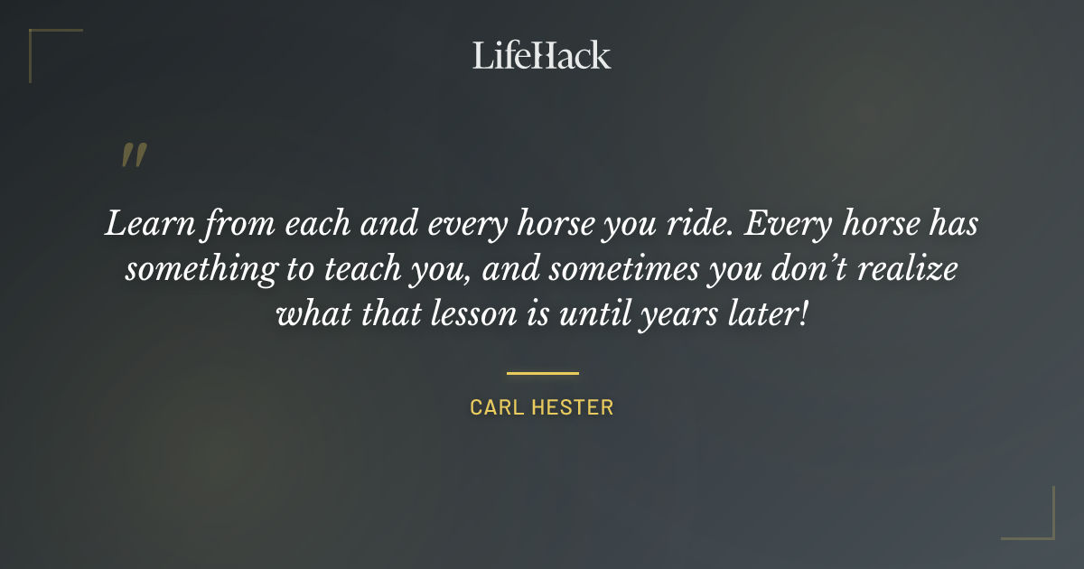 Quote by Carl Hester