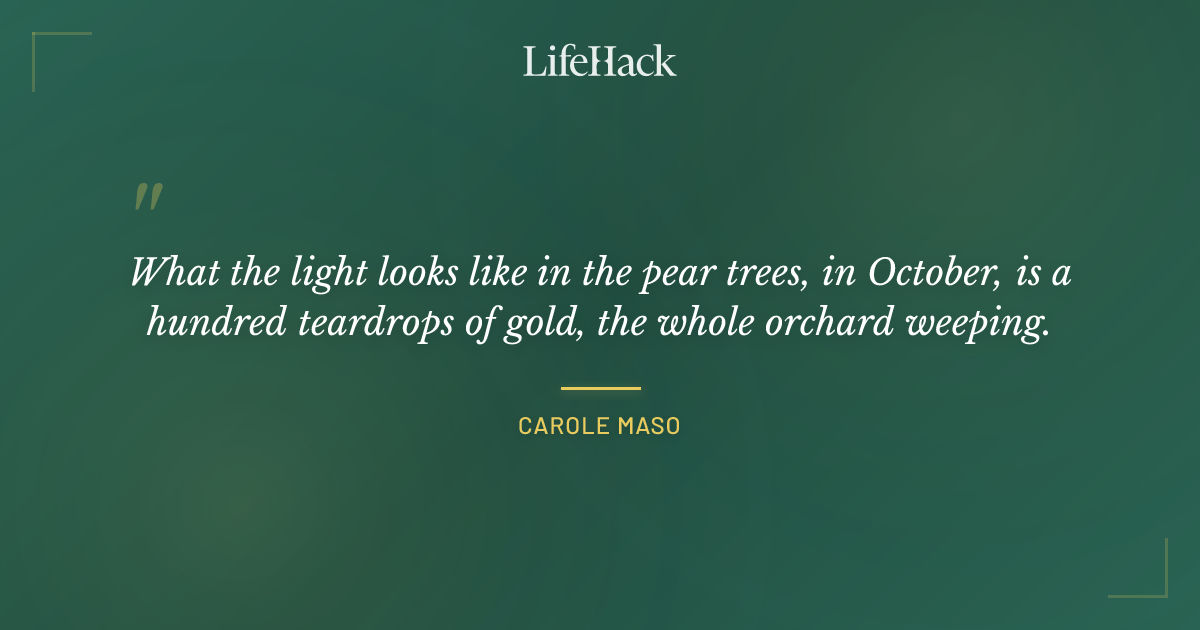 Quote by Carole Maso