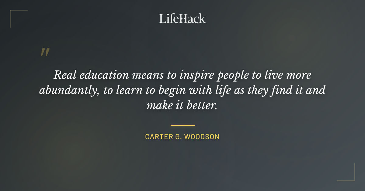 Quote by Carter G. Woodson
