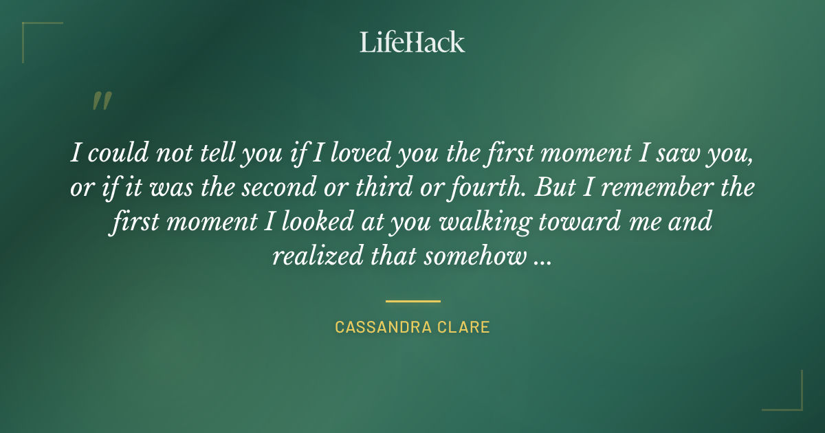Quote by Cassandra Clare