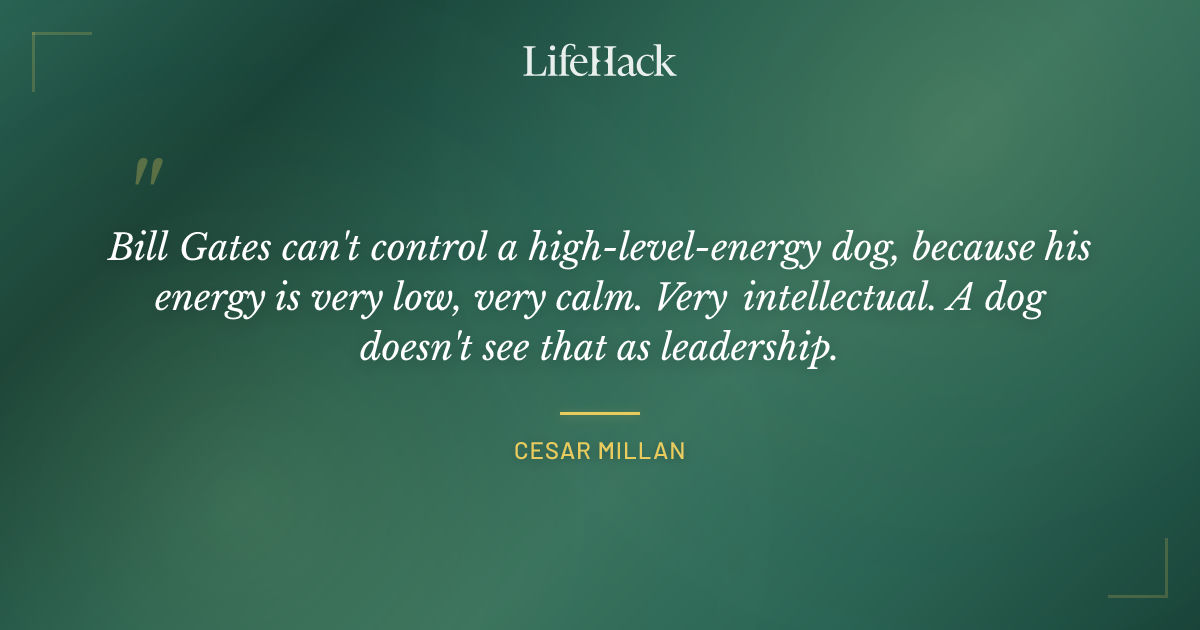 Quote by Cesar Millan