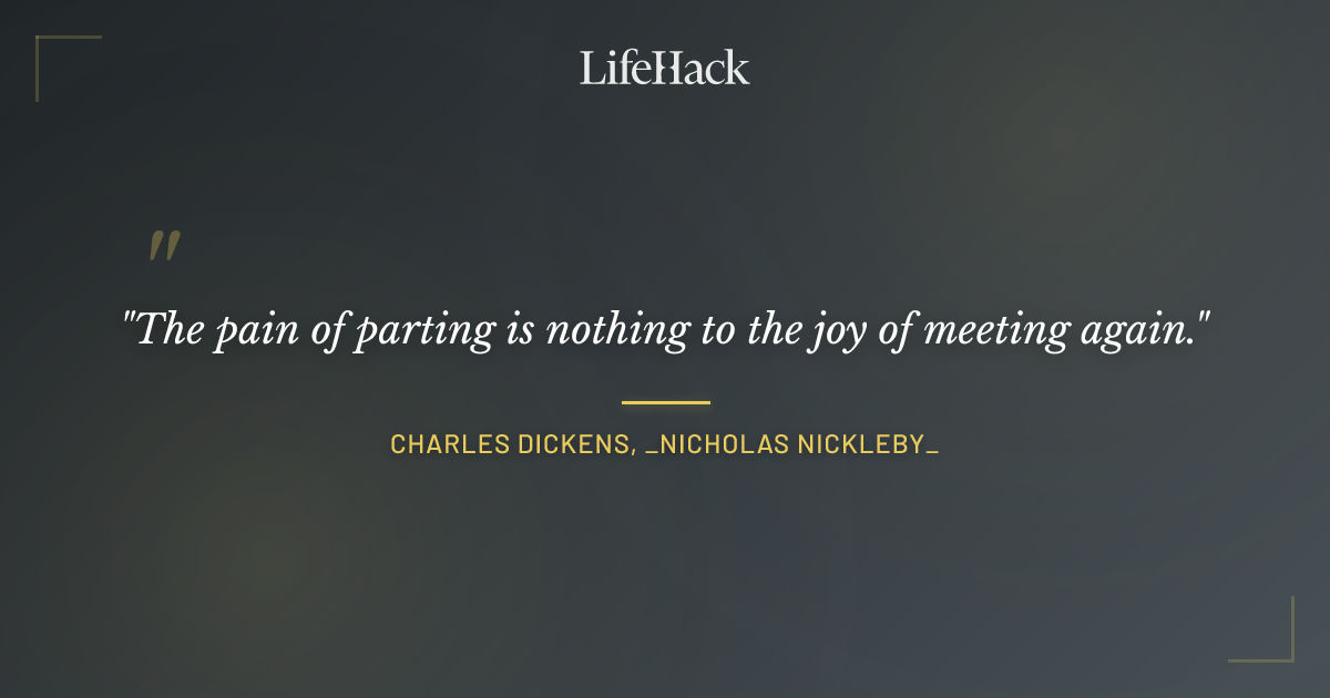 Quote by Charles Dickens, _Nicholas Nickleby_