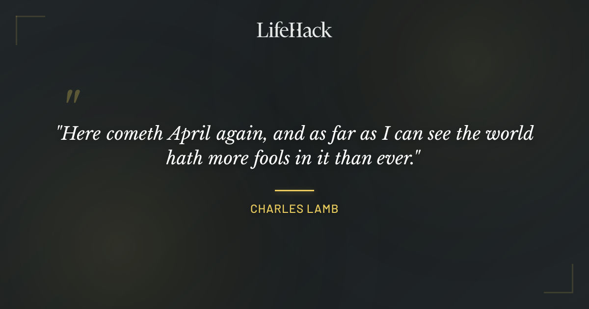 Quote by Charles Lamb