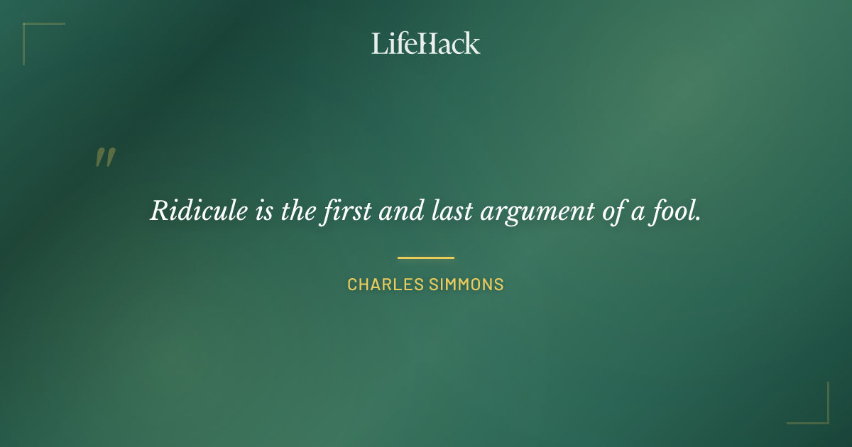 Quote by Charles Simmons