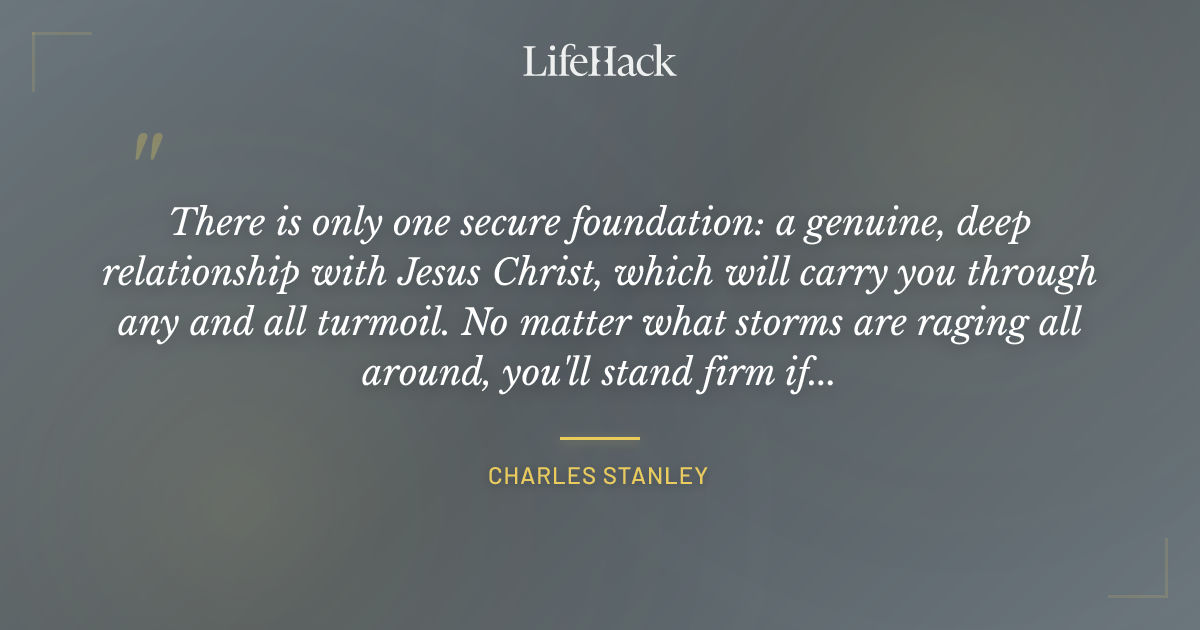 Quote by Charles Stanley