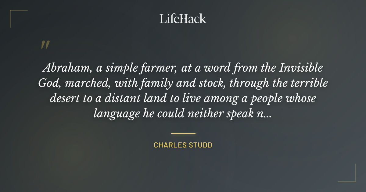 Quote by Charles Studd