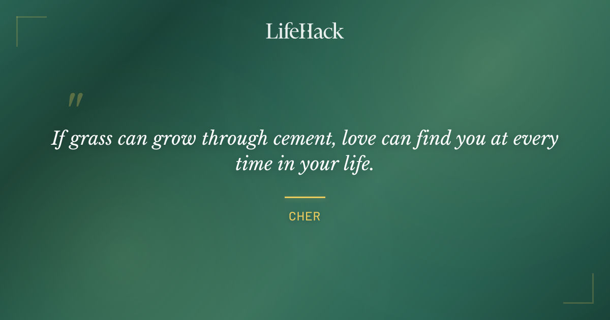 Quote by Cher