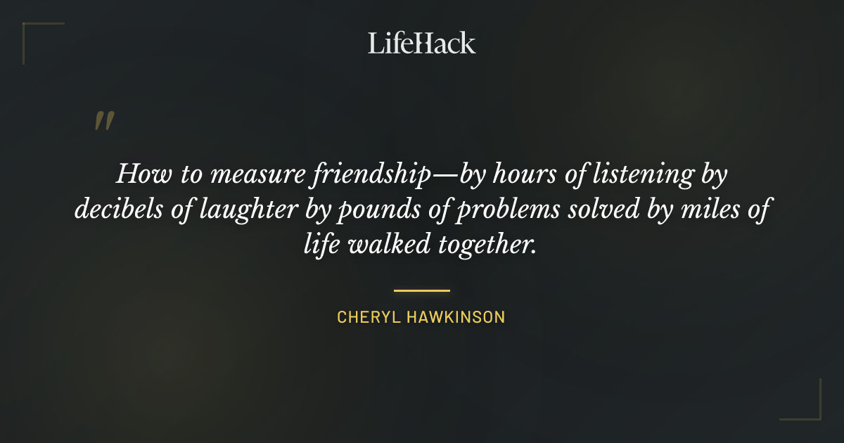 Quote by Cheryl Hawkinson