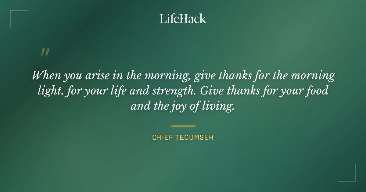Quote by Chief Tecumseh