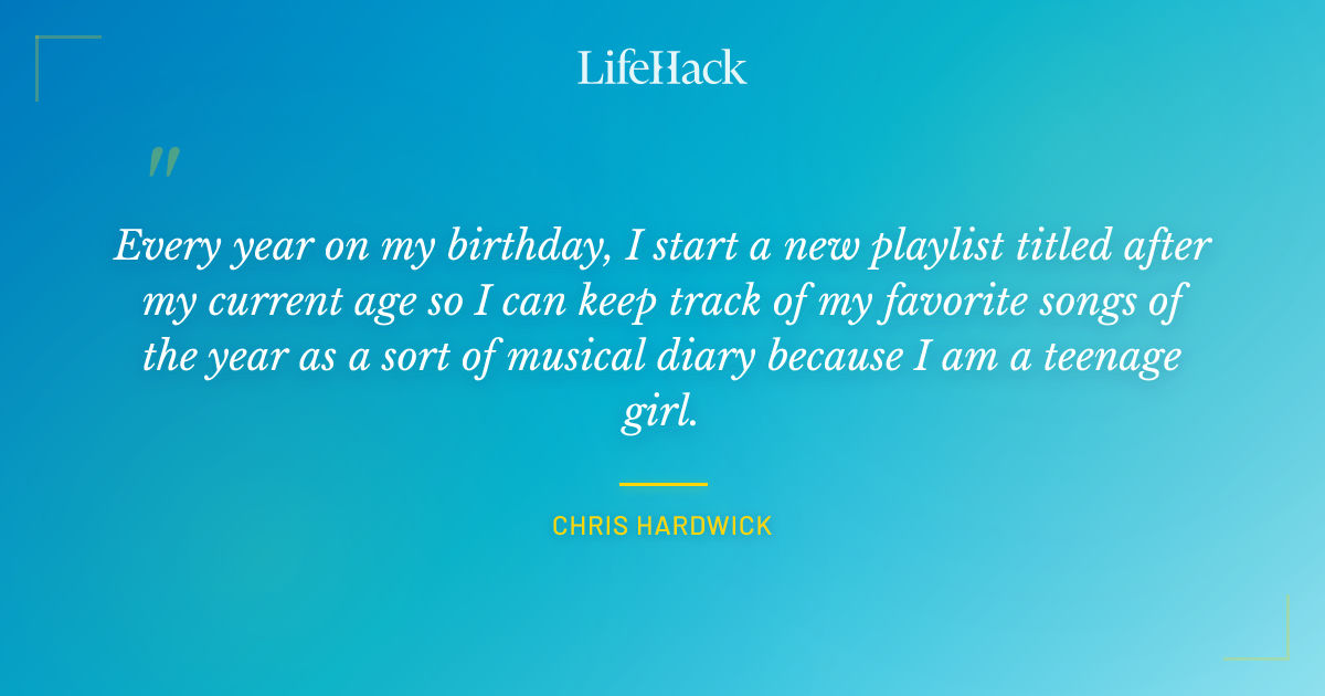 Quote by Chris Hardwick