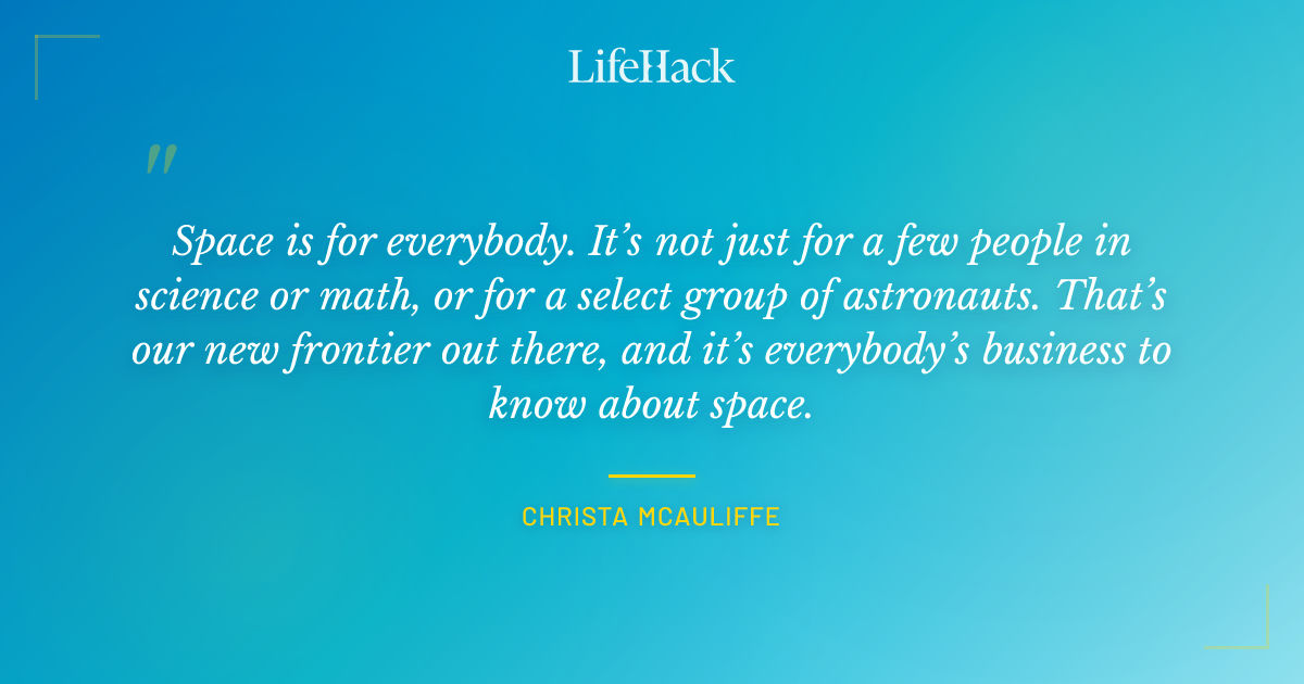 Quote by Christa McAuliffe