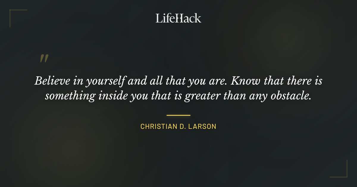 Quote by Christian D. Larson