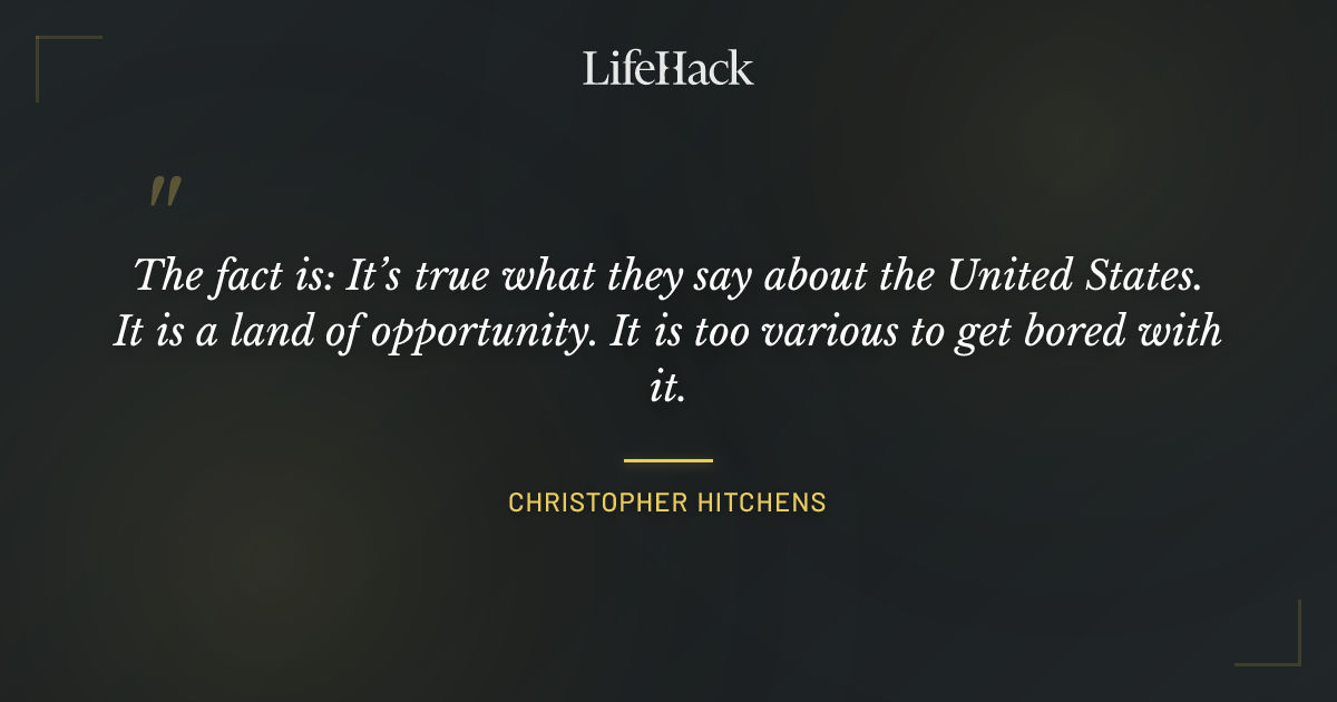 Quote by Christopher Hitchens