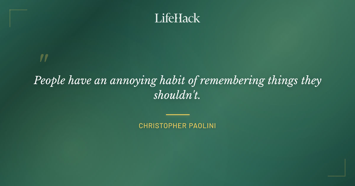 Quote by Christopher Paolini