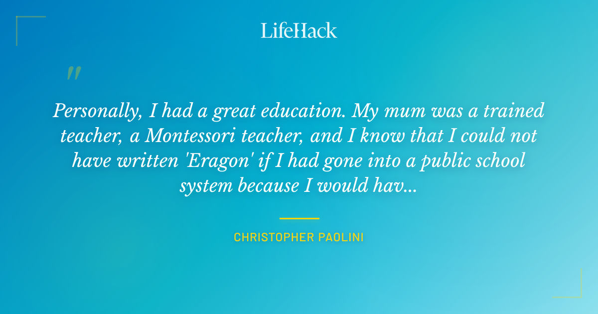 Quote by Christopher Paolini