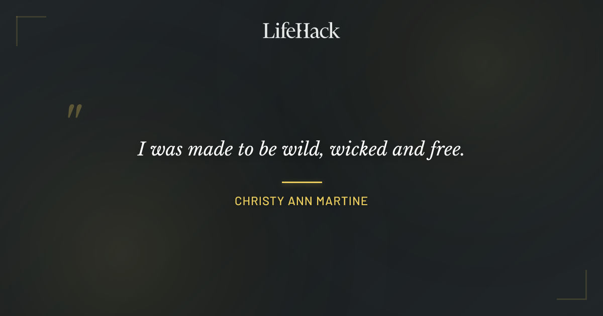Quote by Christy Ann Martine