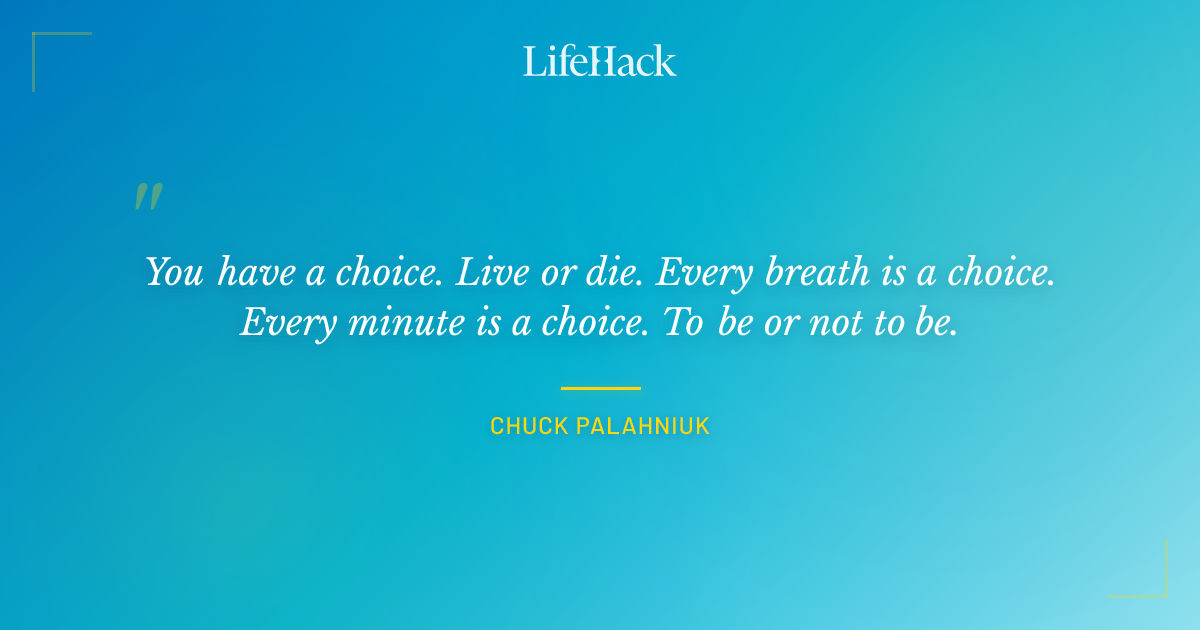 Quote by Chuck Palahniuk