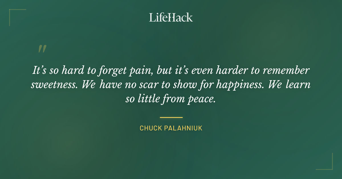 Quote by Chuck Palahniuk