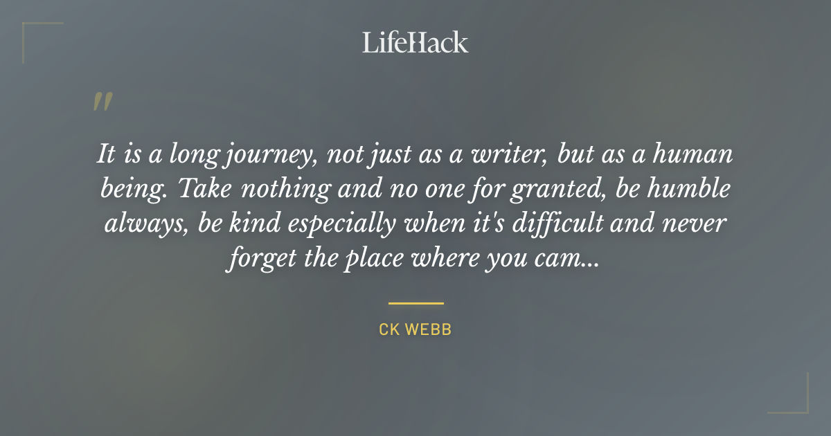 Quote by CK Webb