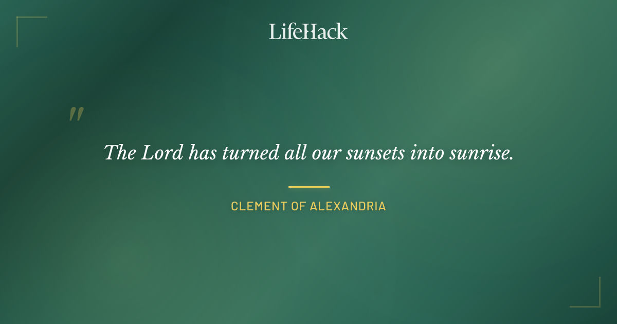 Quote by Clement of Alexandria
