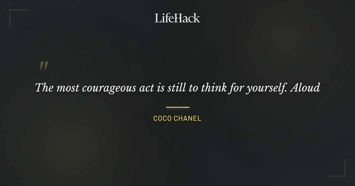 Quote by Coco Chanel