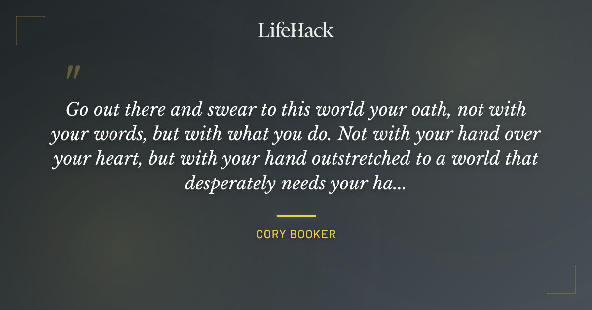 Quote by Cory Booker