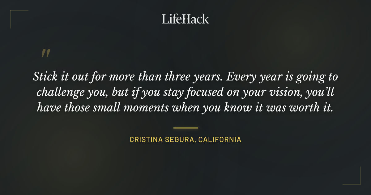 Quote by Cristina Segura, California