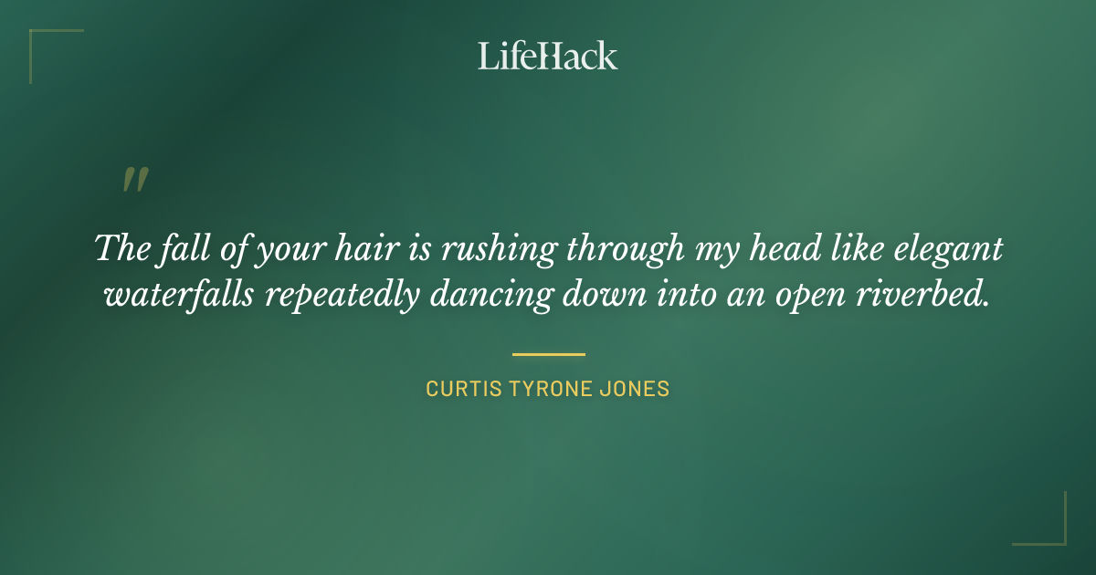 Quote by Curtis Tyrone Jones