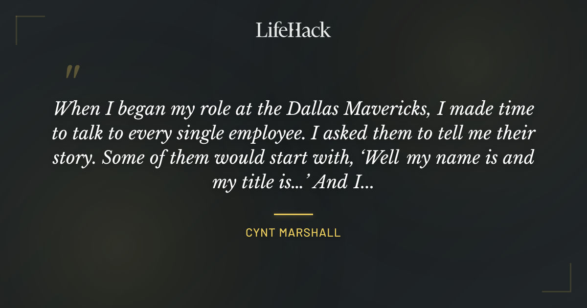 Quote by Cynt Marshall