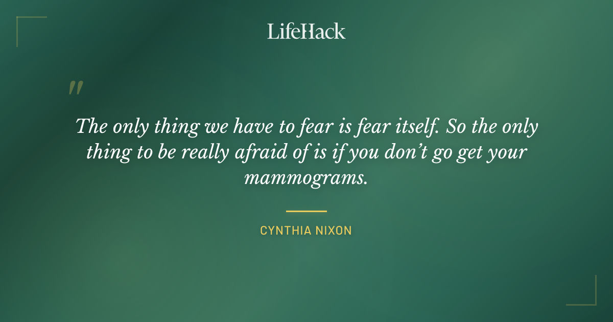 Quote by Cynthia Nixon