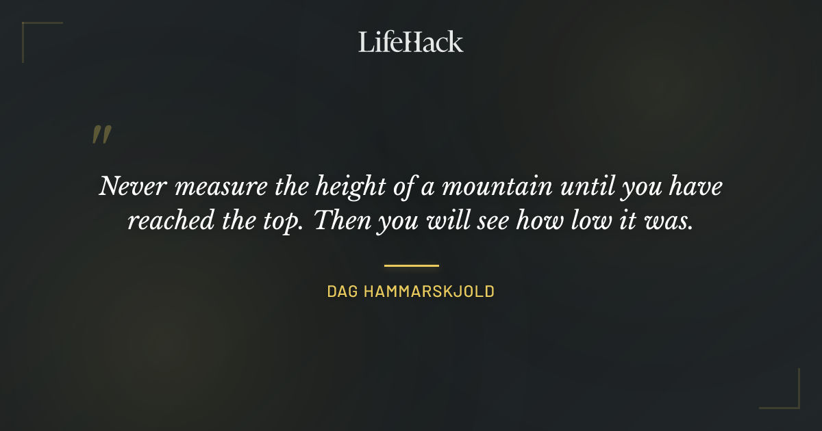 Quote by Dag Hammarskjold