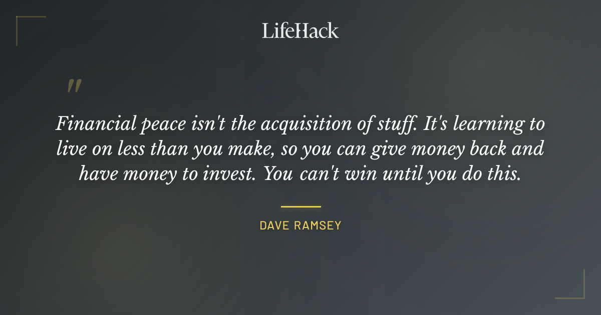 Quote by Dave Ramsey