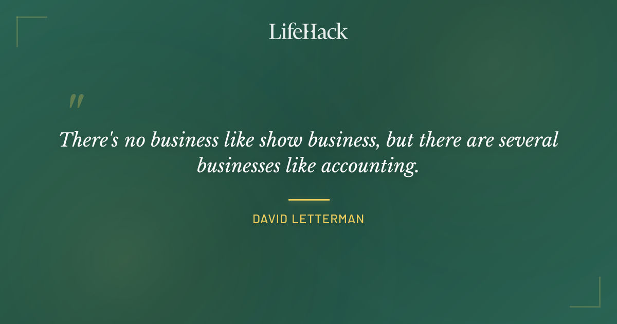 Quote by David Letterman