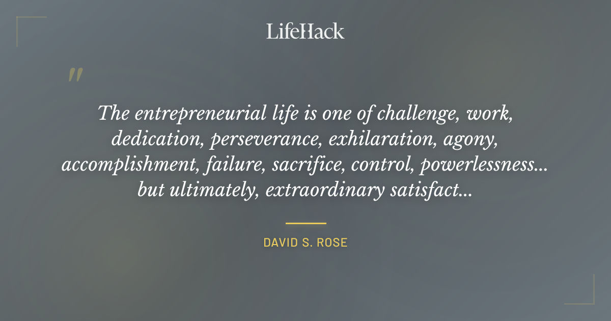 Quote by David S. Rose