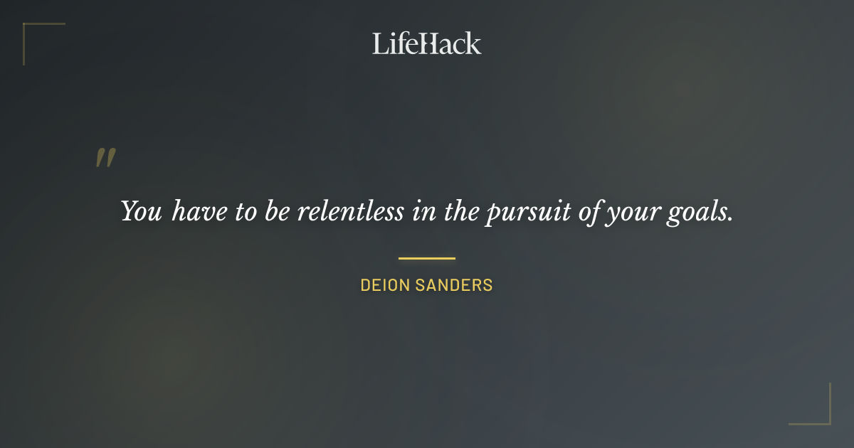 Quote by Deion Sanders