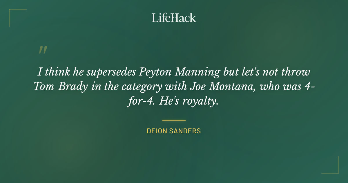 Quote by Deion Sanders